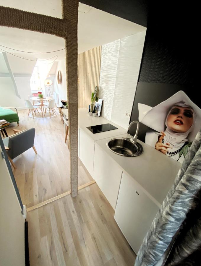 Marie Et Brieuc _ Duplex Lumineux Colore Atypique Face Cathedrale 圣布里厄 外观 照片